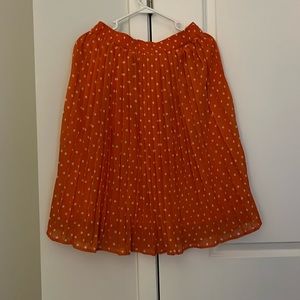 ModCloth Pleated polka dot skirt